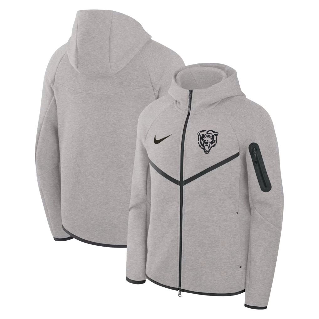 Men 2026 Nike NFL Chicago Bears hoodie grey 05->chicago bears->NFL Jersey